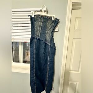 Zara Denim dress brand new dress with tag size small